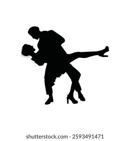 
couple dancing siluet 2 design