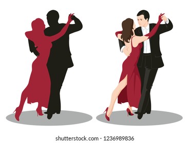 Couple dancing tango