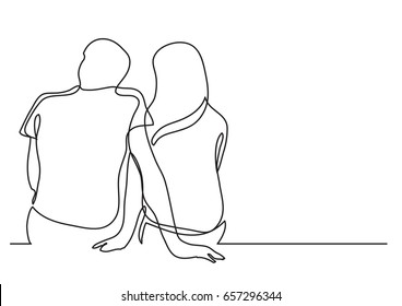 couple dating    single line drawing