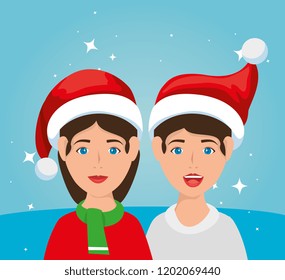 couple with december clothes