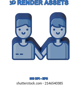 Couple design illustration vector 3d style