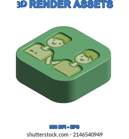 Couple design illustration vector 3d style