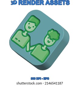Couple design illustration vector 3d style