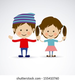 couple design over gray background vector illustration