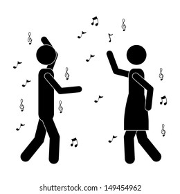 couple design over white background vector illustration 
