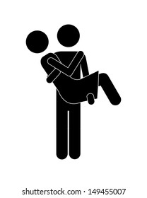 couple design over white background vector illustration