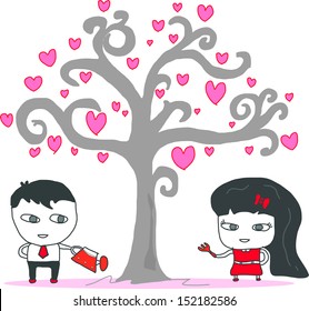 couple design over white background vector illustration