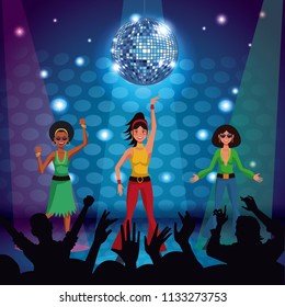 Couple of disco dancers