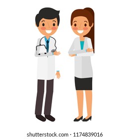 couple doctors characters icon