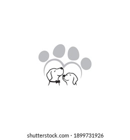 couple dogs cartoon vector editable 