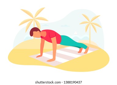 Couple doing plank exercise core workout together outdoors