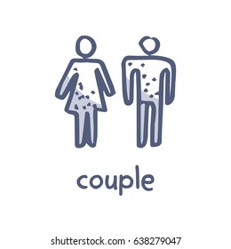 couple doodle icon