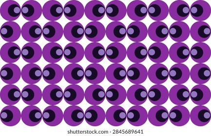 Couple dot seamless pattern with colorfullight and dark purple with black repeat dot on white background, replete image design for fabric printing