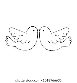 couple doves flying icon