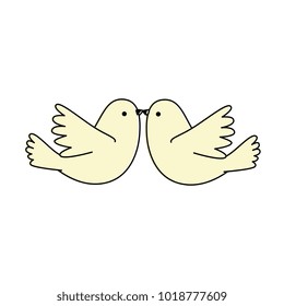 couple doves flying icon