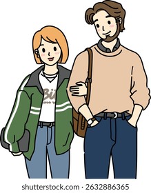 Casal desenho bonitinho desenho animado namorado namorada