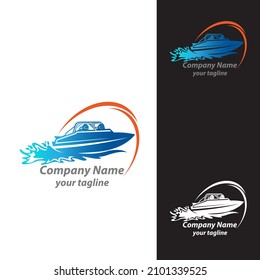 couple driving speed boat, colored isolated vector illustration.EPS 10