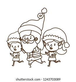couple elf with santa claus avatar character
