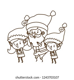 couple elf with santa claus avatar character