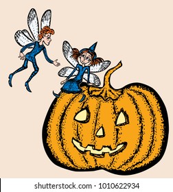 A couple of elves in Halloween