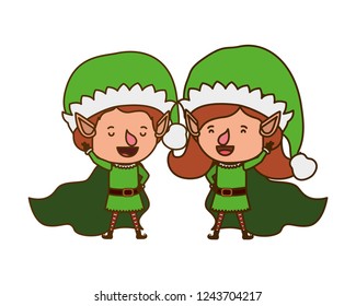 couple of elves moving avatar character