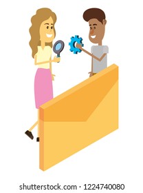 Couple and email