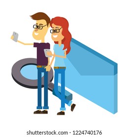 Couple and email