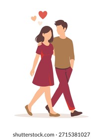 Casal abraçando carinhosamente em ilustração quente abraço.eps