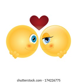 couple emoticon in love