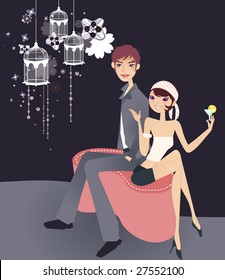 couple enjoying drinks at the pub