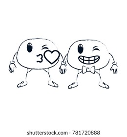 couple face emoji characters