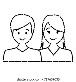 Couple faceless avatar
