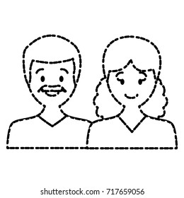 Couple faceless avatar