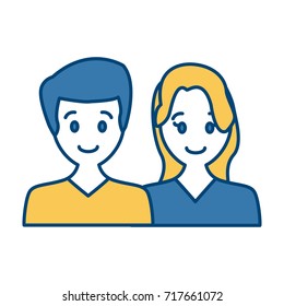 Couple faceless avatar