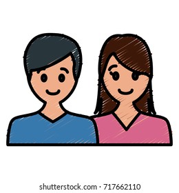 Couple faceless avatar