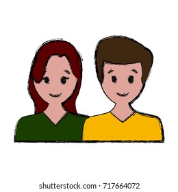 Couple faceless avatar