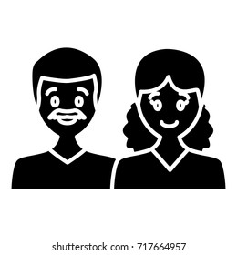 Couple faceless avatar