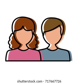 Couple faceless avatar