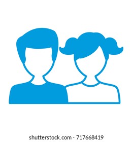 Couple faceless avatar