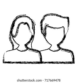 Couple faceless avatar
