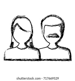 Couple faceless avatar