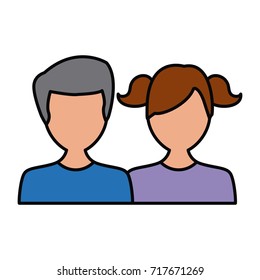 Couple faceless avatar