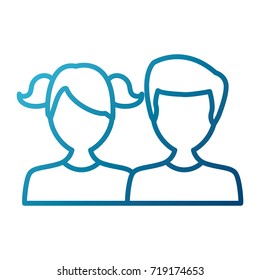Couple faceless avatar