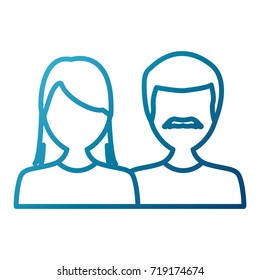 Couple faceless avatar