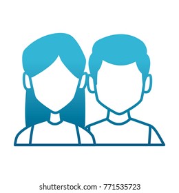 Couple faceless avatar