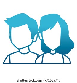 Couple faceless avatar