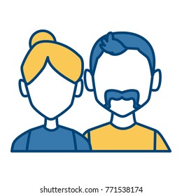 Couple faceless avatar