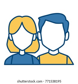 Couple faceless avatar