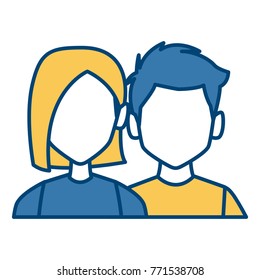 Couple faceless avatar
