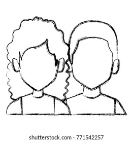 Couple faceless avatar